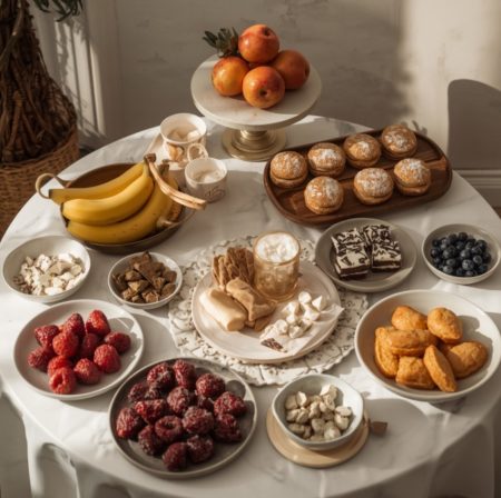 Desejo de grávida: mesa posta com alimentos desejados por gestantes