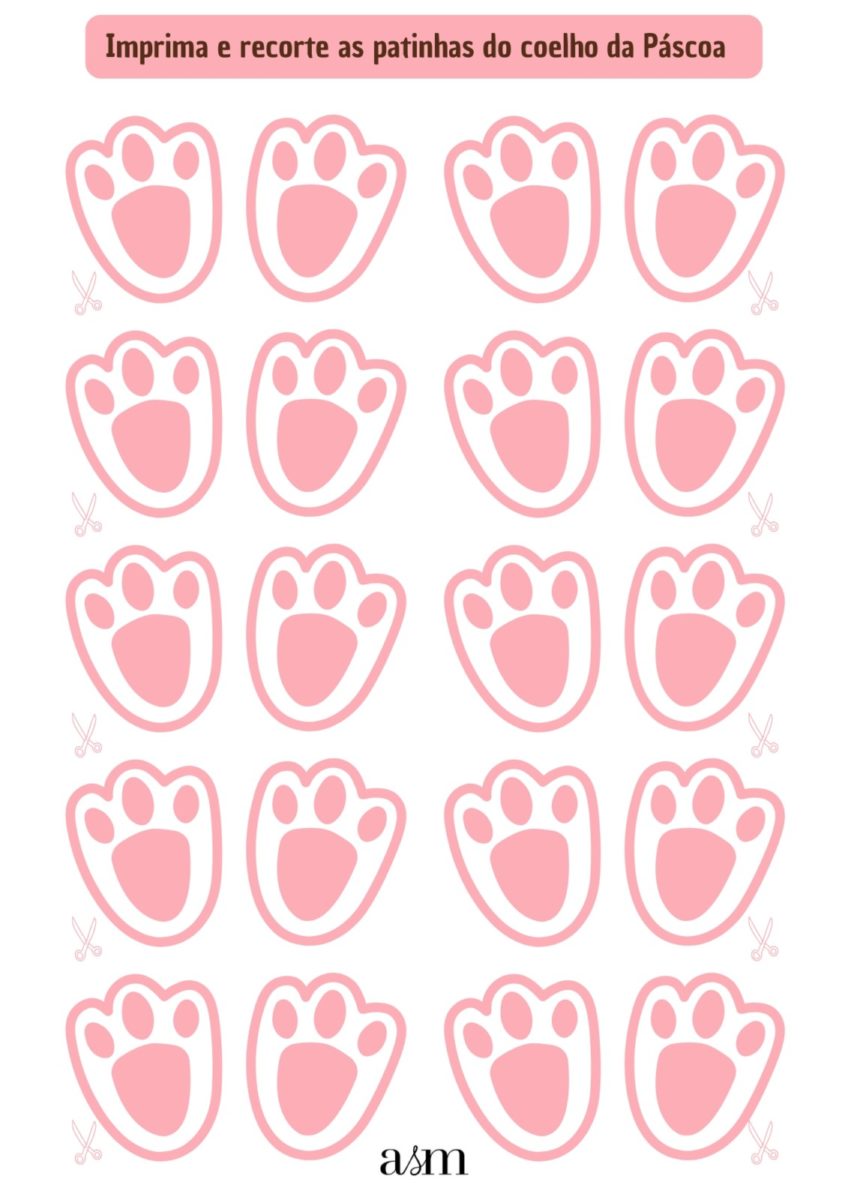 Pegadas de coelho PNG para imprimir