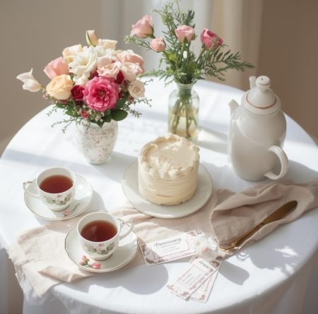 decoração simples para chá de bênçãos com mesa afetiva, flores e mensagens para a gestante