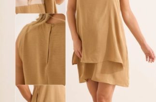 Gestante usando vestido para gestantes jovens midi canelado em ensaio de gravidez ao ar livre