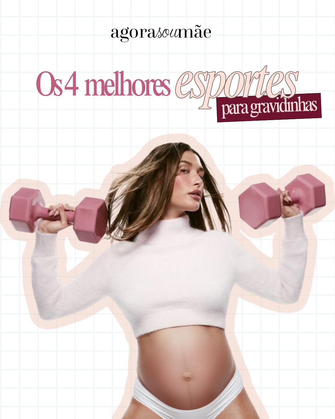 Capa do post da Agora Sou Mãe sobre quatro esportes para gestantes