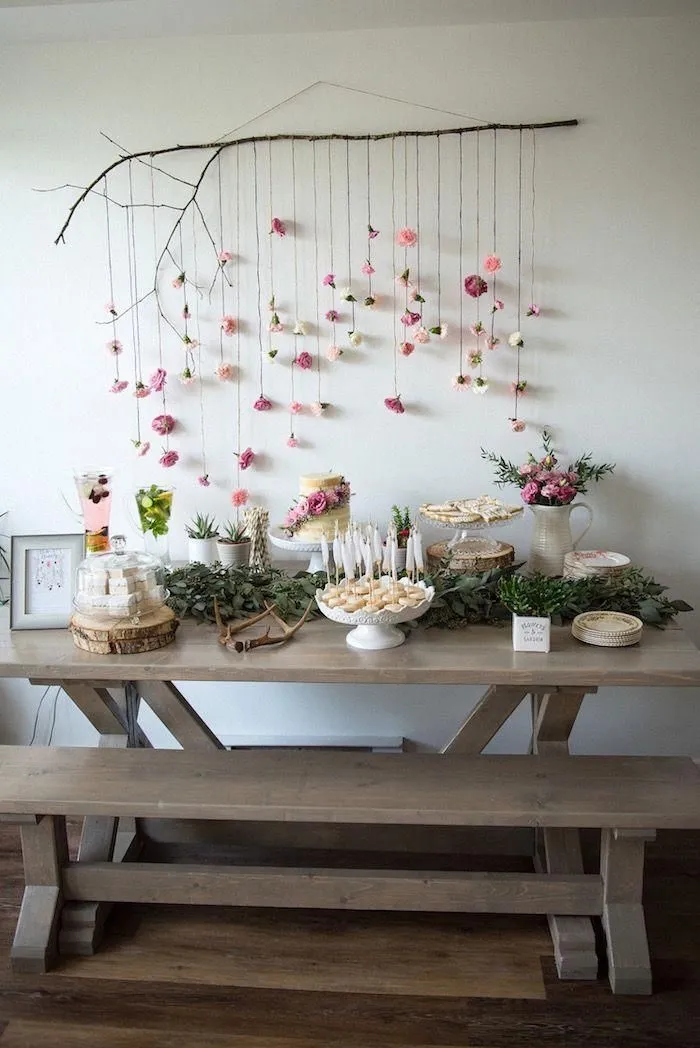 decoração simples chá de bebe